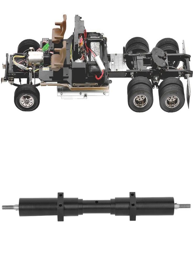 Kodrily 1/10 RC Trailer Axle Kit, 167mm/6.6in RC Trailer Dual Axles, Black Metal Non Powered Rear Wheel with Screws Accessories Replacement for Tamiya 1/10 Rc Tractor Truck, 1Pcs - Image 5
